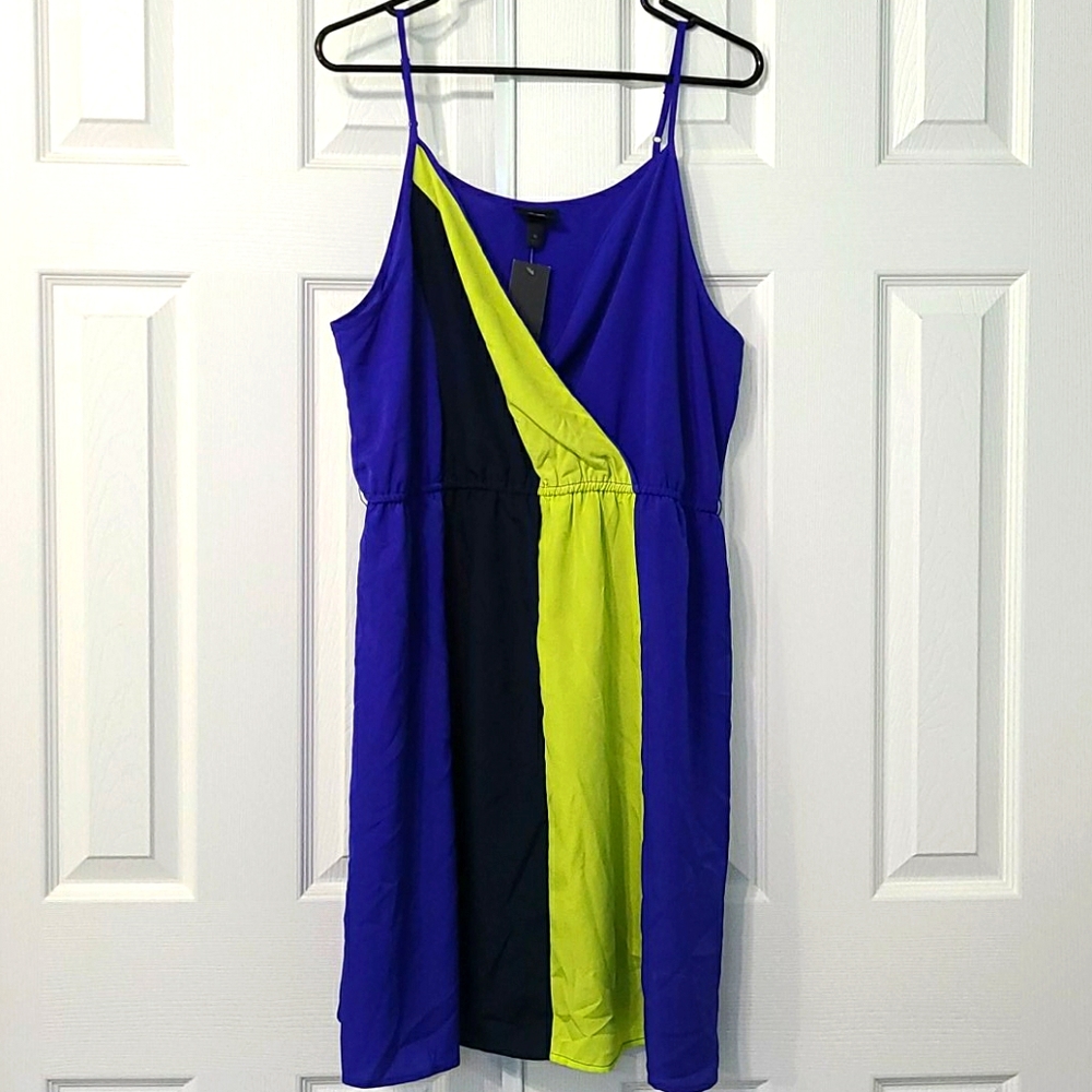 Mossimo Easy Waist Blue Color Block Dress